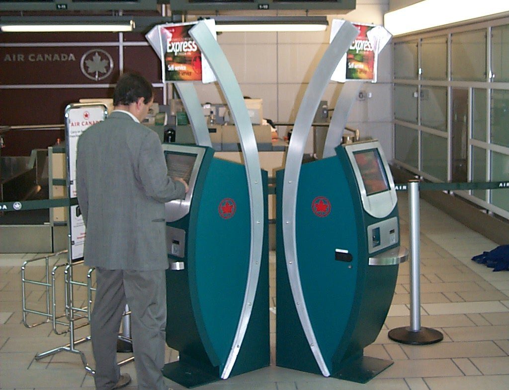 A check-in kiosk